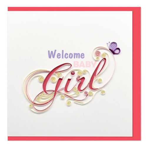 Welcome Baby Quilled Greeting Card (15x15cm)