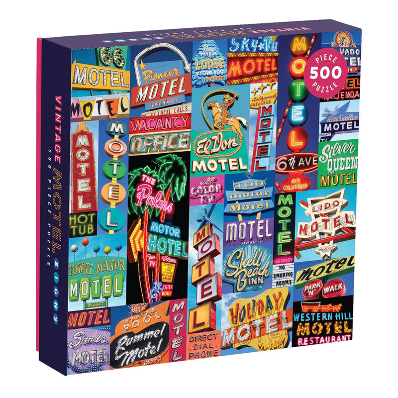 Galison Vintage Motel Signs Puzzle 500pc