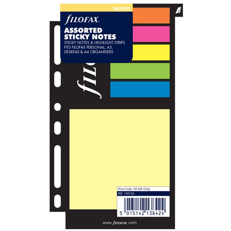 Filofax Personal Assorted Sticky Notes Refill