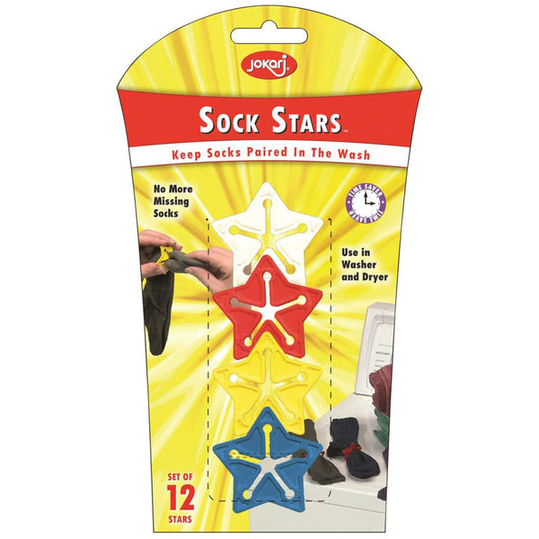 Laundry Washer/Dryer Sock Stars Set 12pk