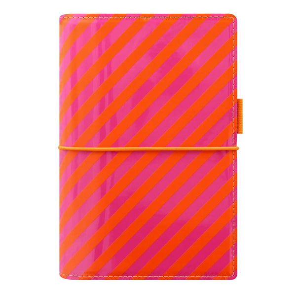 Filofax Domino Stripes Personal Patent Organiser (Ornge/Pnk)