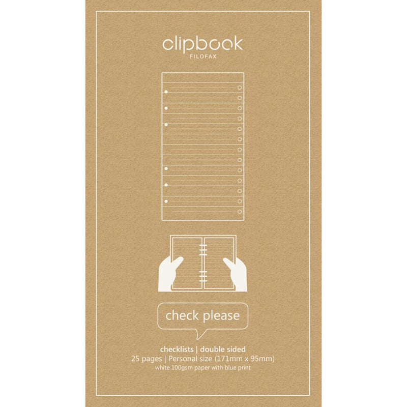 Filofax Personal Clipbook Refill 25pk