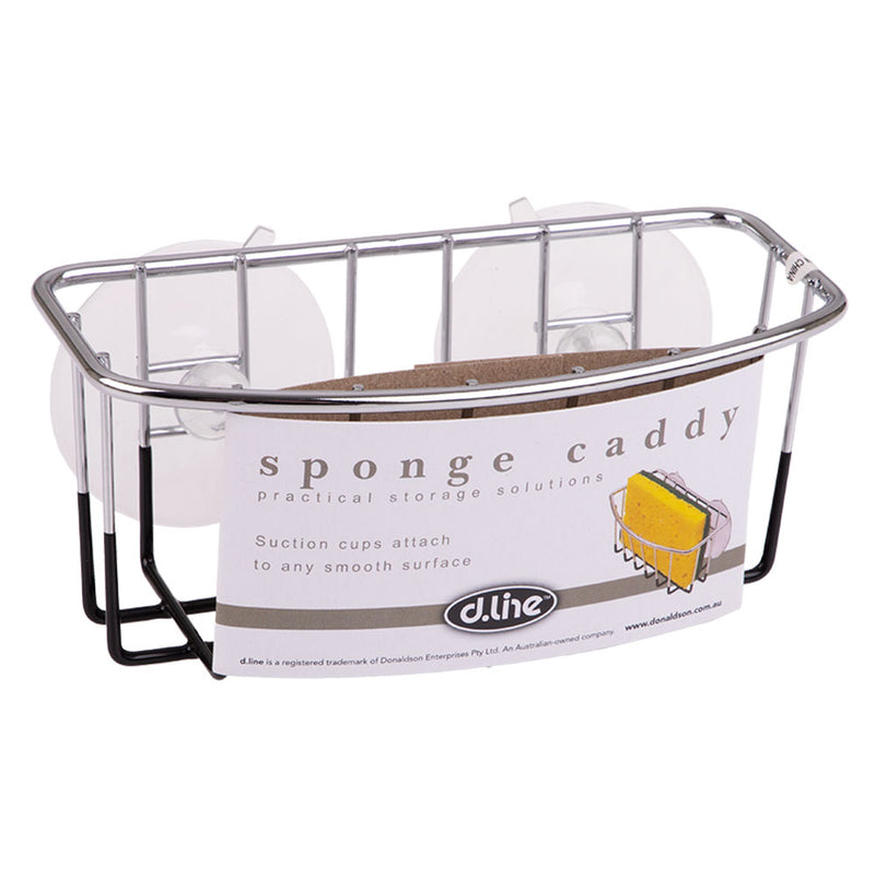  D.Line Esponja Caddy Cromo/PVC con Ventosas