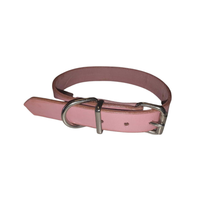 Leather Plain Collar (Pink)