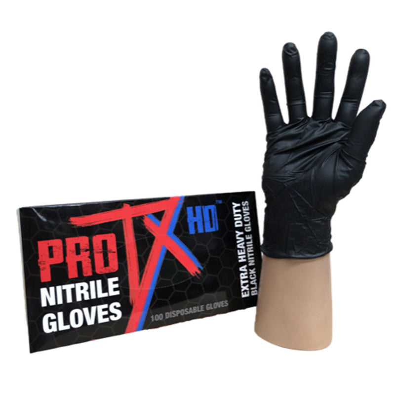  Guantes de nitrilo resistentes Pro TX HD 100 piezas (negro)