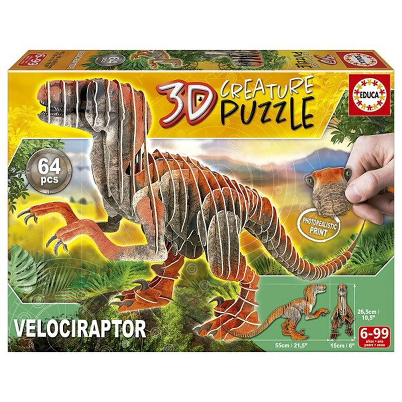  Educa Puzzle Dinosaurio Criatura 3D