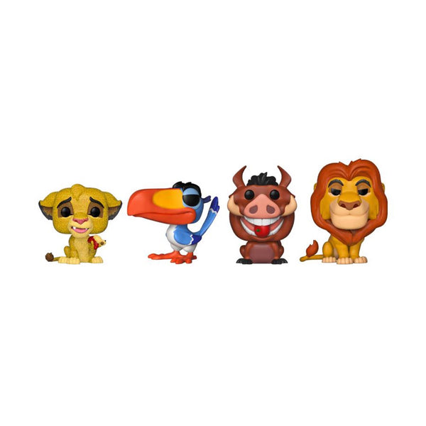 Lion King Simba, Zazi, Pumbaa, Mufasa US Ex Glitter Pop! 4pk