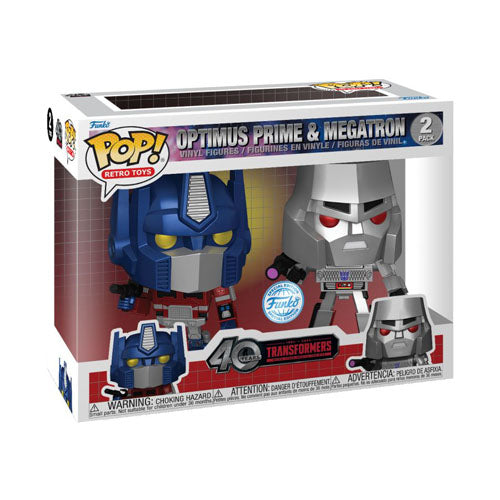 G1 Optimus Prime & Megatron US Ex. Metallic Pop! Vinyl 2pk