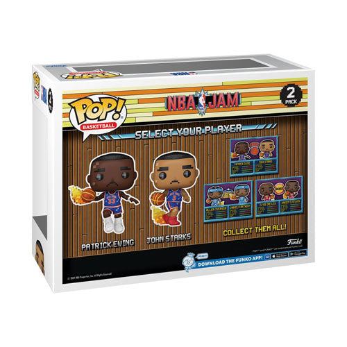 NBA Knicks Patrick Ewing & John Starks 8-Bit Pop! Vinyl 2pk