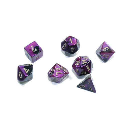 Chessex Gemini Black Mini-Polyhedral 7-Die Set