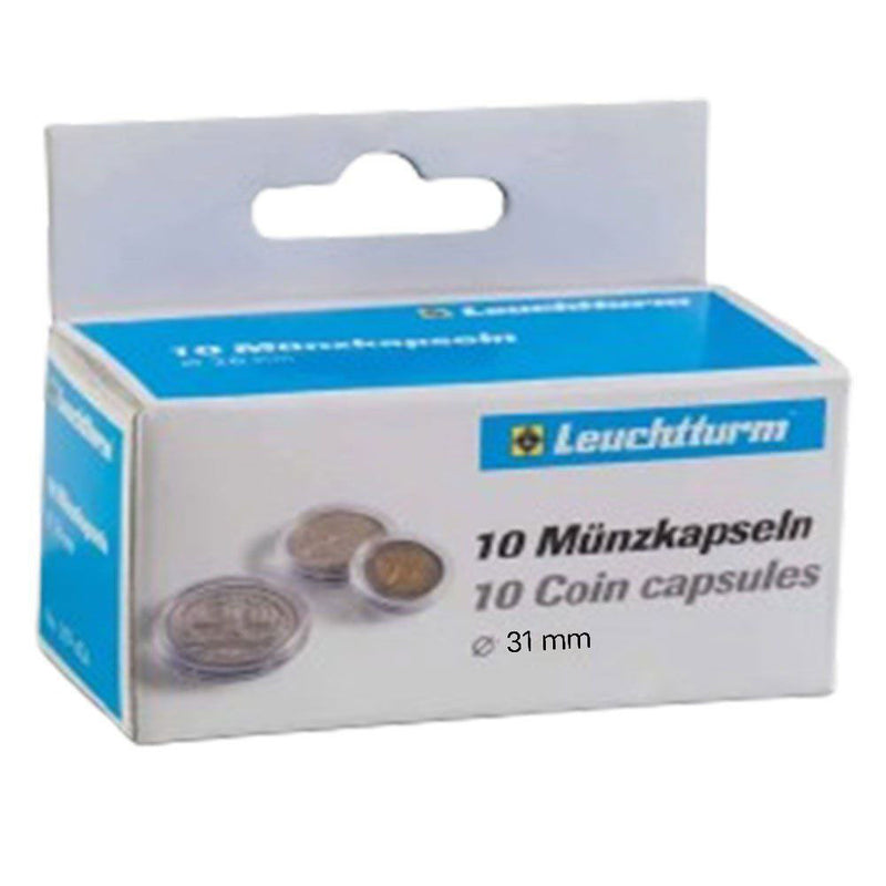 Leuchtturm Coin Capsules 10pk (from Size 30-39)