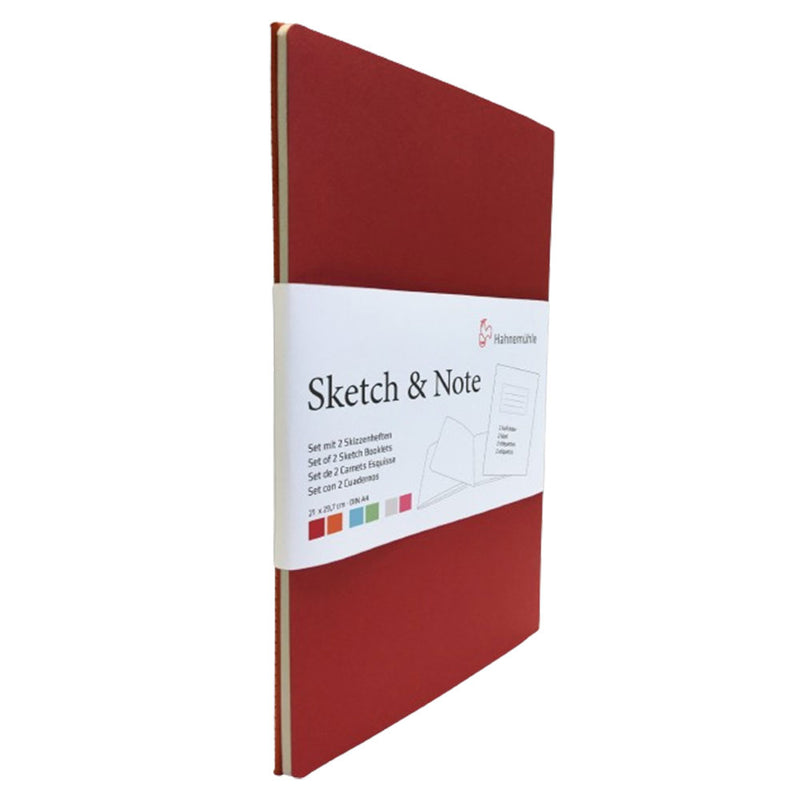 Sketch & Notet Follets 2pk de Hahnemuehle 2pk (Cerise/Paprika)