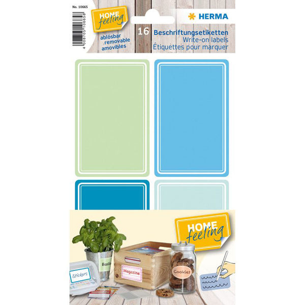 Herma Removable Write-On Labels Blue/Green (52x82mm)