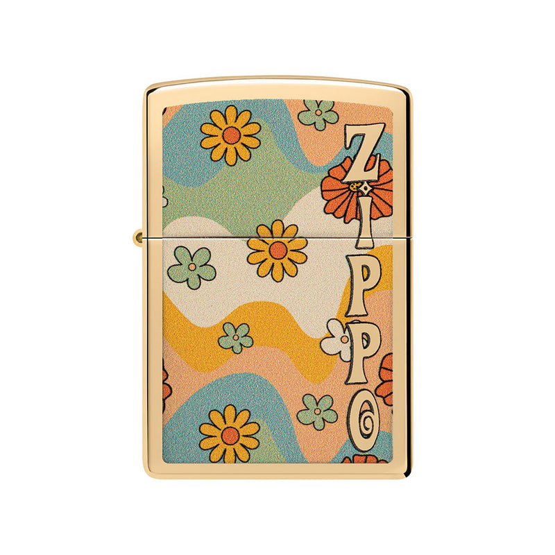  Encendedor Zippo Flower Power Design resistente al viento