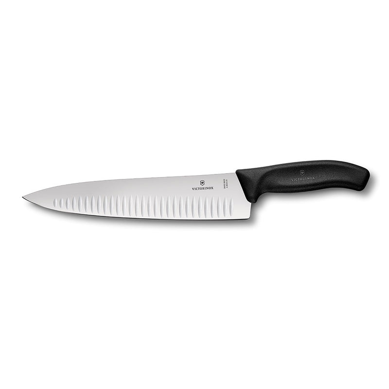  Cuchillo de trinchar clásico estriado 25 cm (negro)