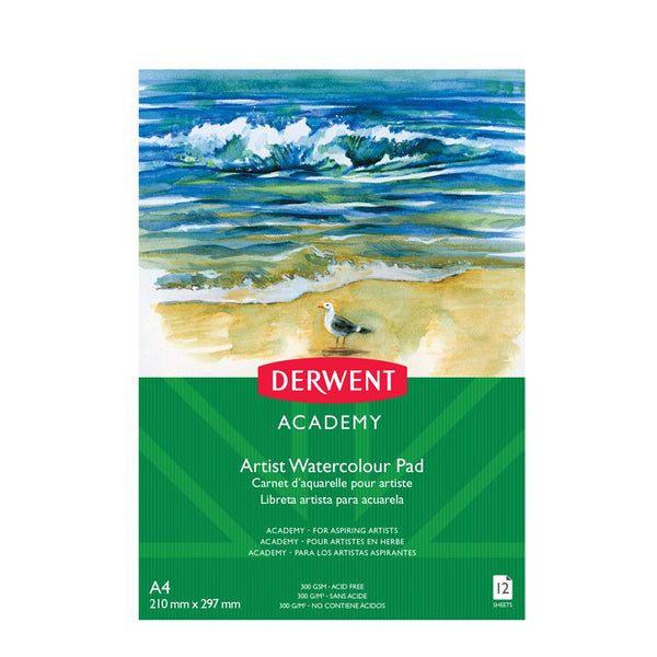 Derwent Academy Watercolour Sketch Pad 12 Sheets (A4)