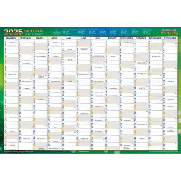 Collins Laminated Recycled 2025 Planner (500x700mm)