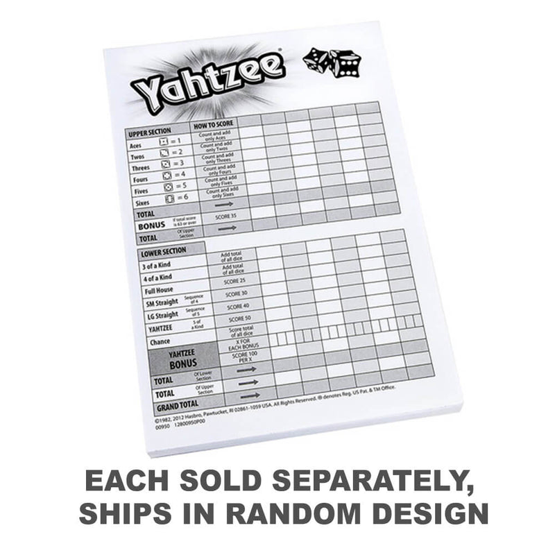 Yahtzee Score Pad (1pc Random Style)