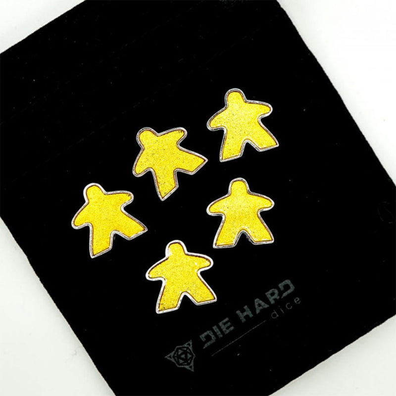 DHD Platinum Metal Meeples with Bag (Set of 5)