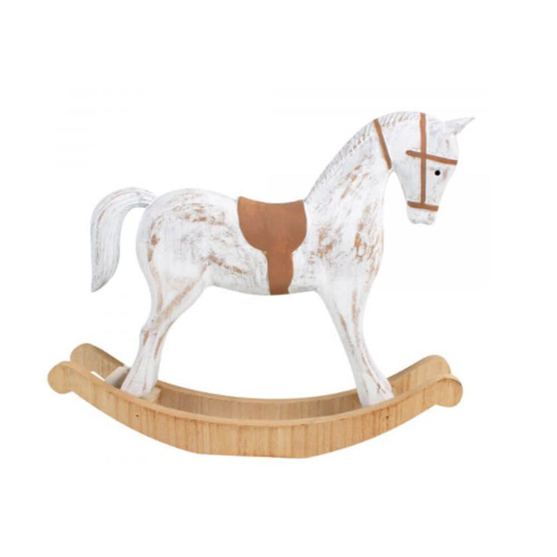  Adorno de madera de caballo mecedora Peggy