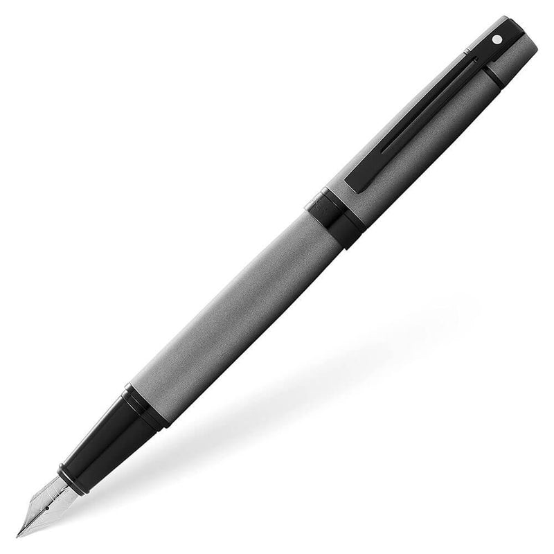  Pluma estilográfica Sheaffer 300 con ribete negro (gris mate)