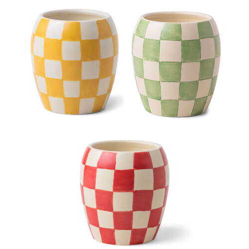 Checkmate Checkered Porcelain Vessel 11oz