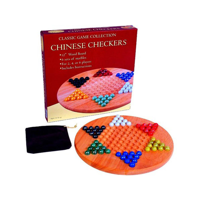  Juego de mesa clásico de damas chinas de madera