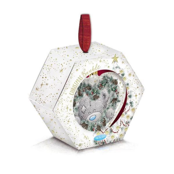 Me To You Christmas Signature Glass Heart Bauble