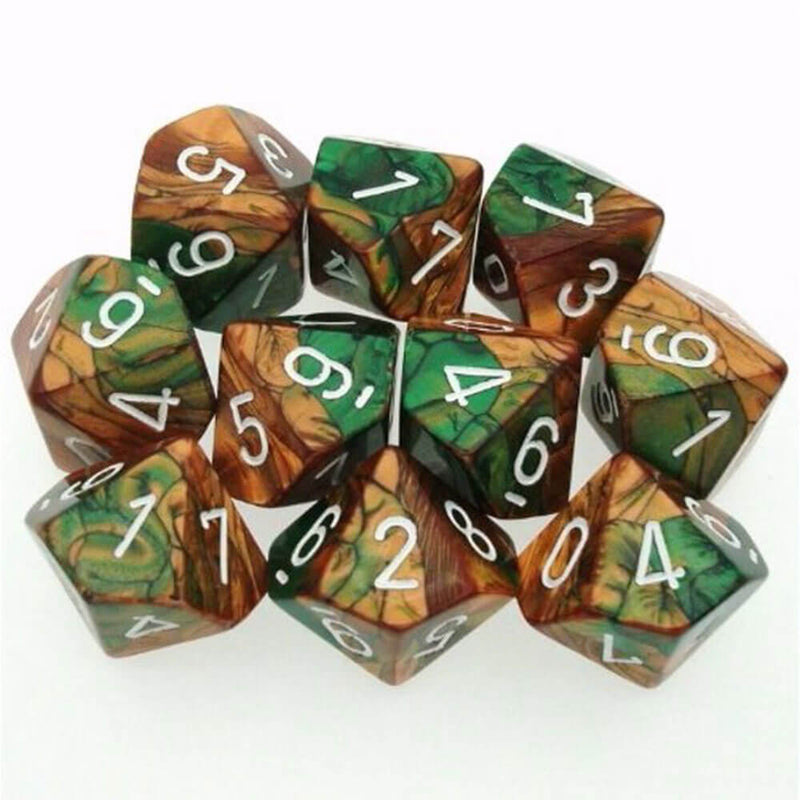 CHESSEX D10 Conjunto de Géminis poliédricos de 10 morir