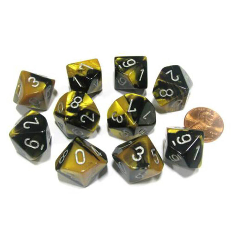 CHESSEX D10 Conjunto de Géminis poliédricos de 10 morir