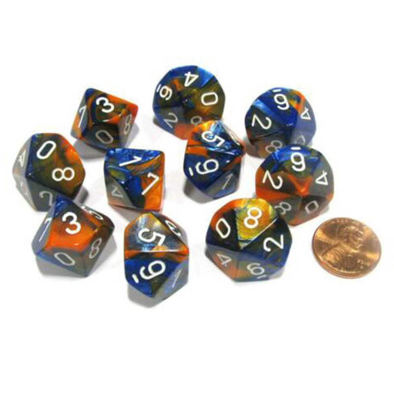 CHESSEX D10 Conjunto de Géminis poliédricos de 10 morir