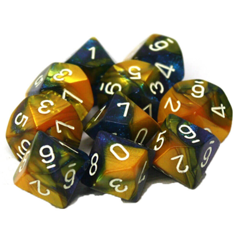 CHESSEX D10 Conjunto de Géminis poliédricos de 10 morir