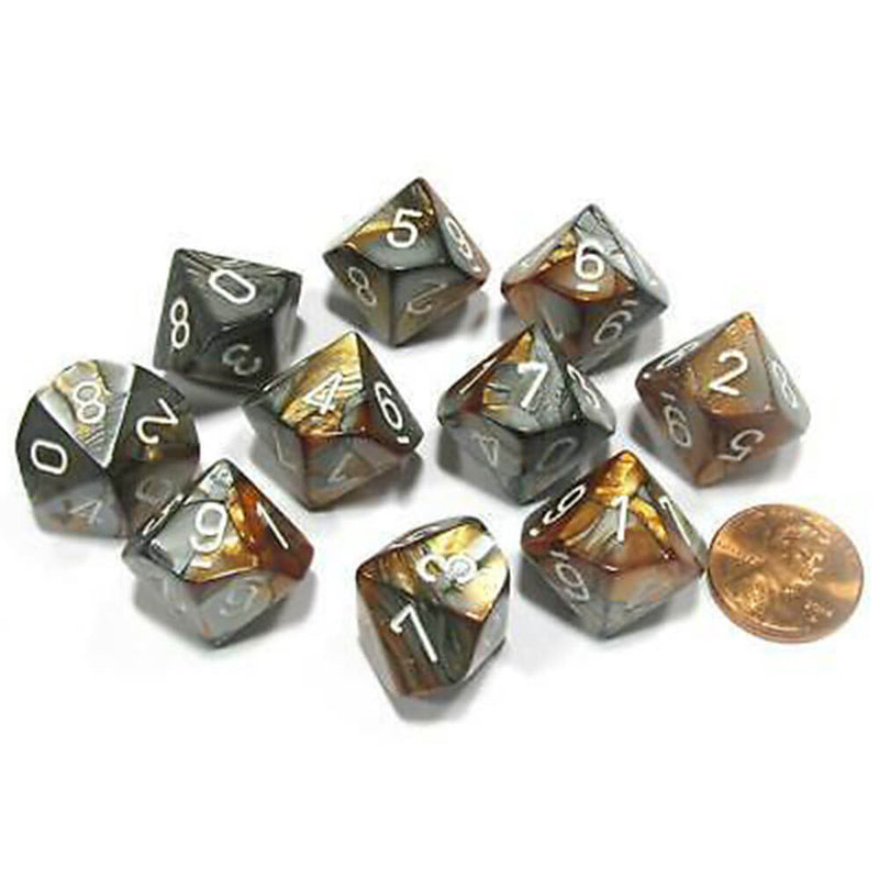 CHESSEX D10 Conjunto de Géminis poliédricos de 10 morir