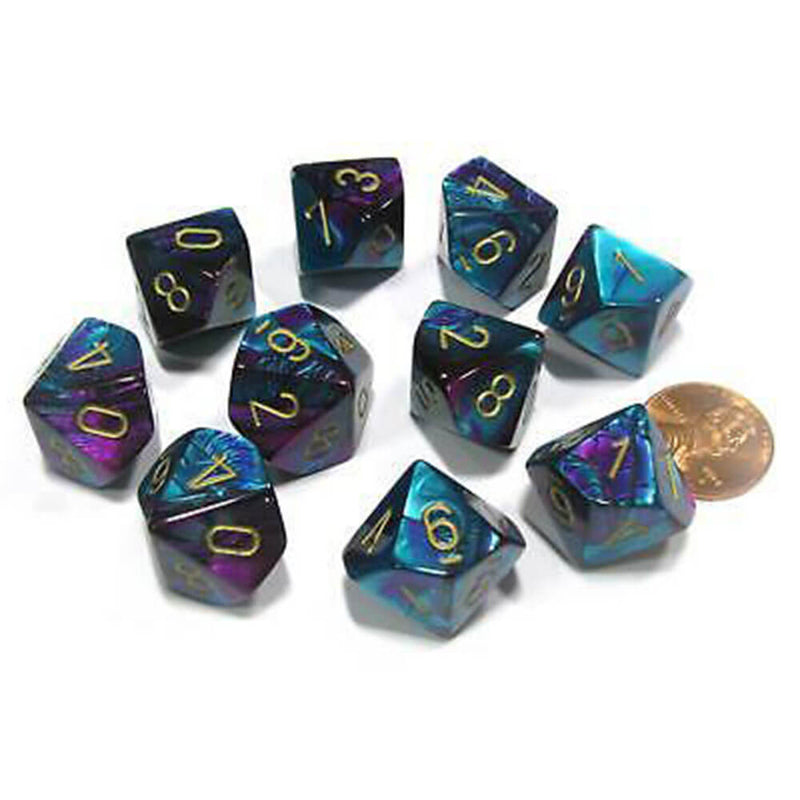 CHESSEX D10 Conjunto de Géminis poliédricos de 10 morir