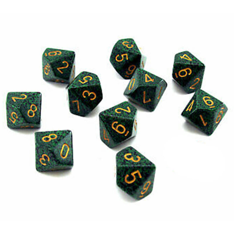 CHESSEX D10 POLIEDRAL 10-DIE SECKLED SET