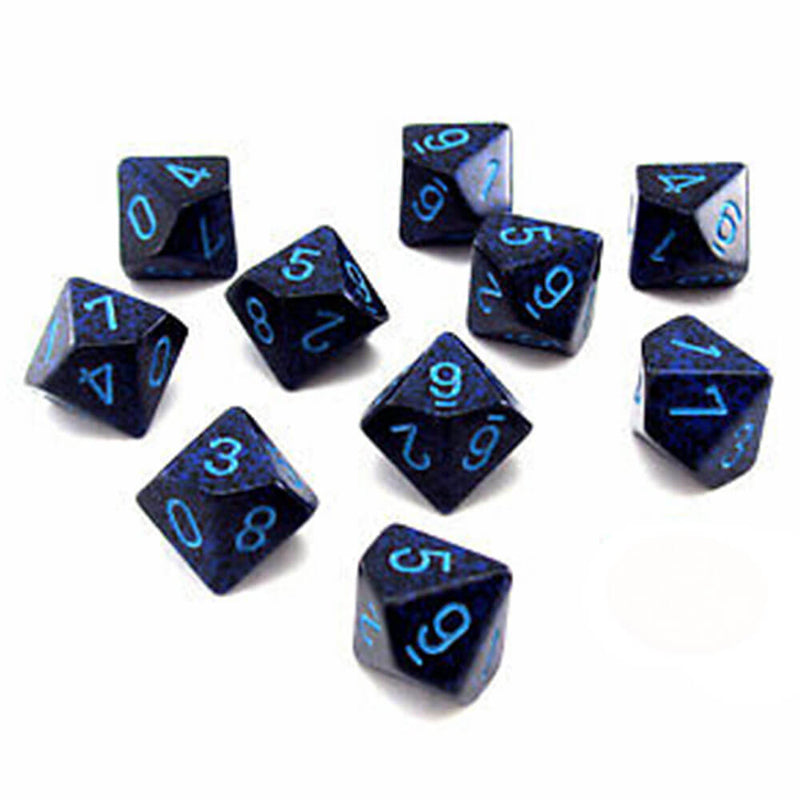 CHESSEX D10 POLIEDRAL 10-DIE SECKLED SET