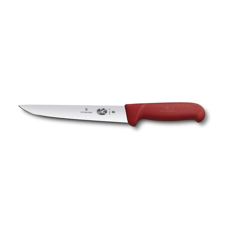  Cuchillo de golpe con hoja recta y Fibrox (rojo)