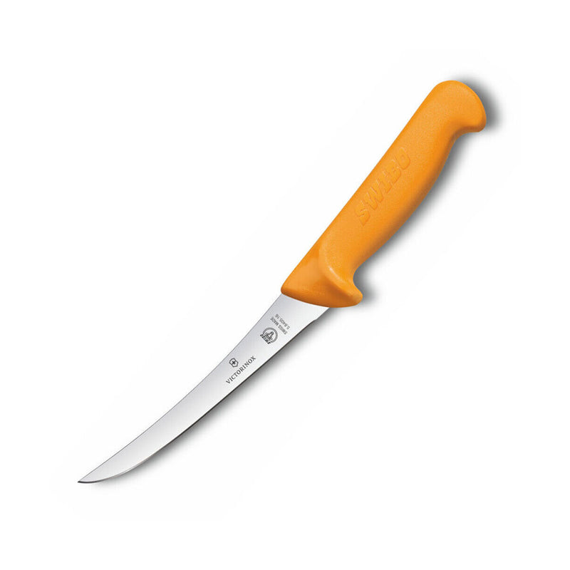  Cuchillo para deshuesar Swibo de hoja curva, 16 cm (amarillo)