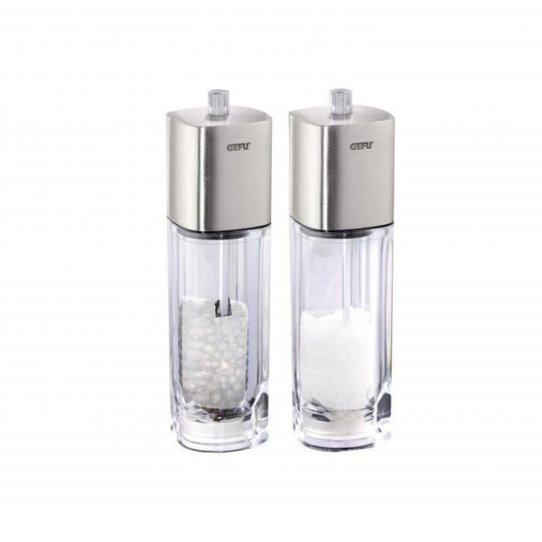 Gefu Dueto Salt and Pepper Mill Set (Clear)