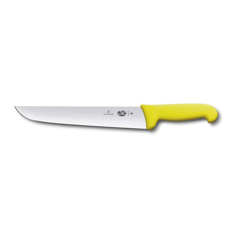  Cuchillo de carnicero con hoja recta y Fibrox (amarillo)