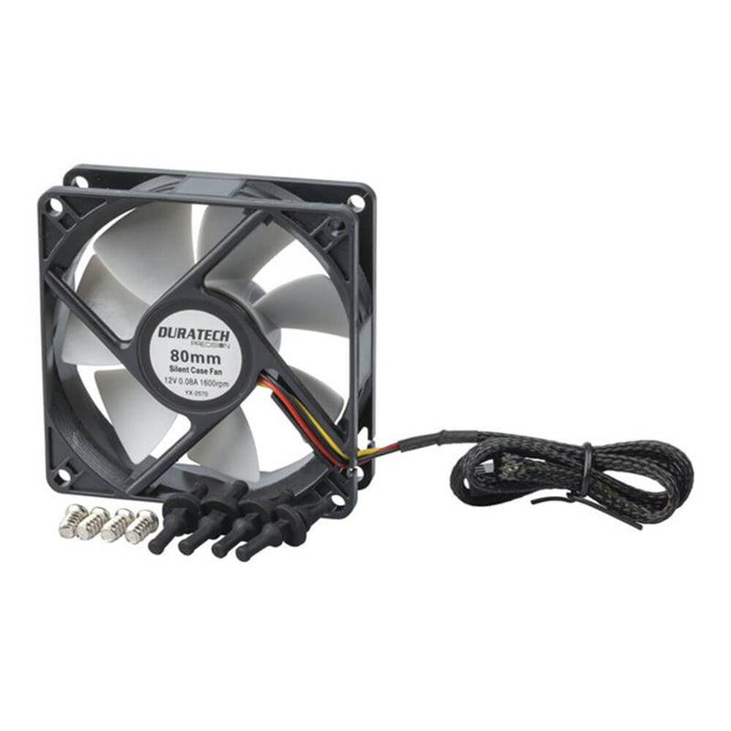 Ventilador de caja de rodamientos hidrodinámico silencioso Duratech 12 VCC