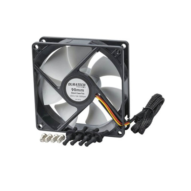 Ventilador de caja de rodamientos hidrodinámico silencioso Duratech 12 VCC