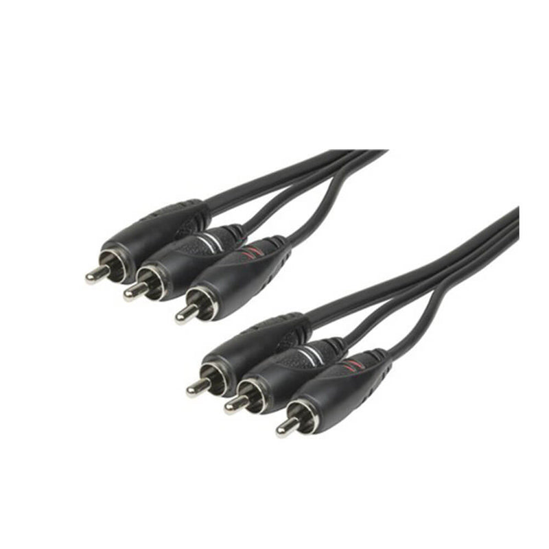  Cable de conexión audiovisual de 3 enchufes RCA a enchufes