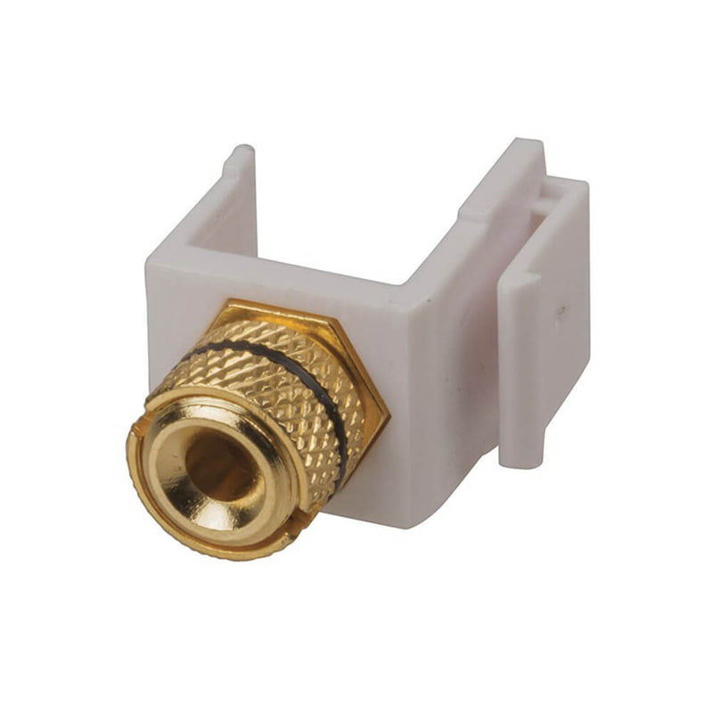  Conector tipo banana con inserción Keystone (dorado)