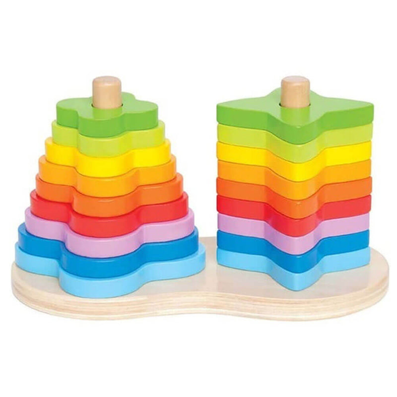 Hape Double Rainbow Stacker Toddler Wooden Toy