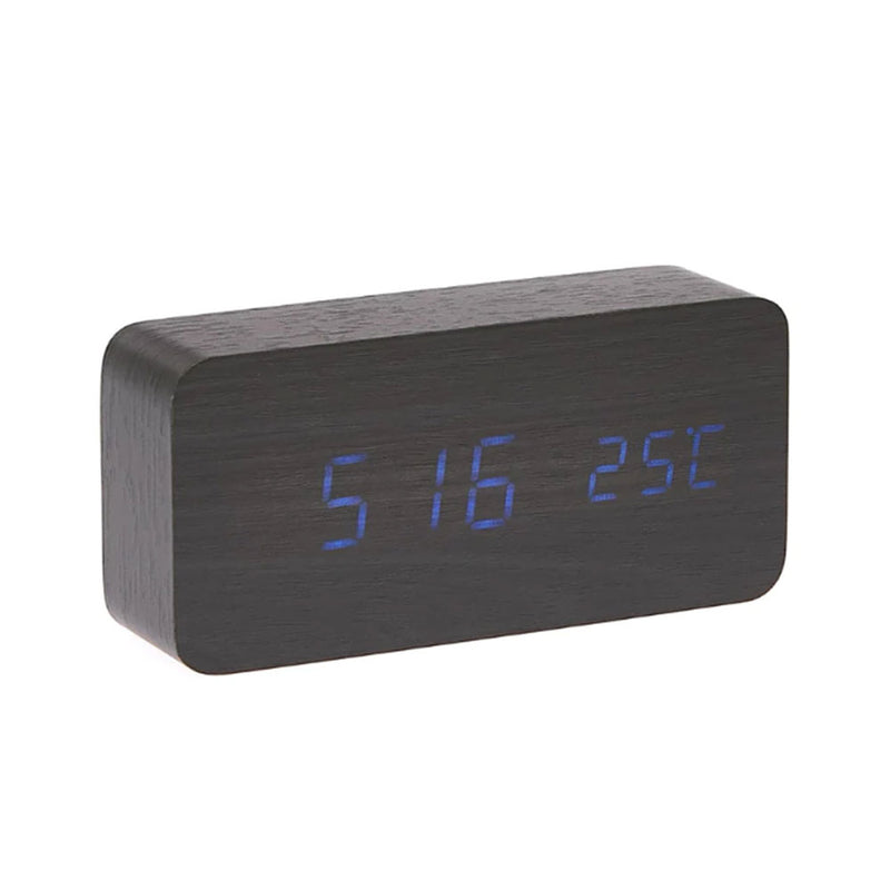  Reloj de mesa LED cuboides con pantalla de temperatura