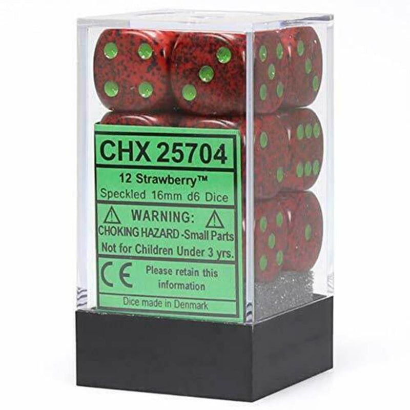 D6 Dice Speckled 16mm (12 Dice)