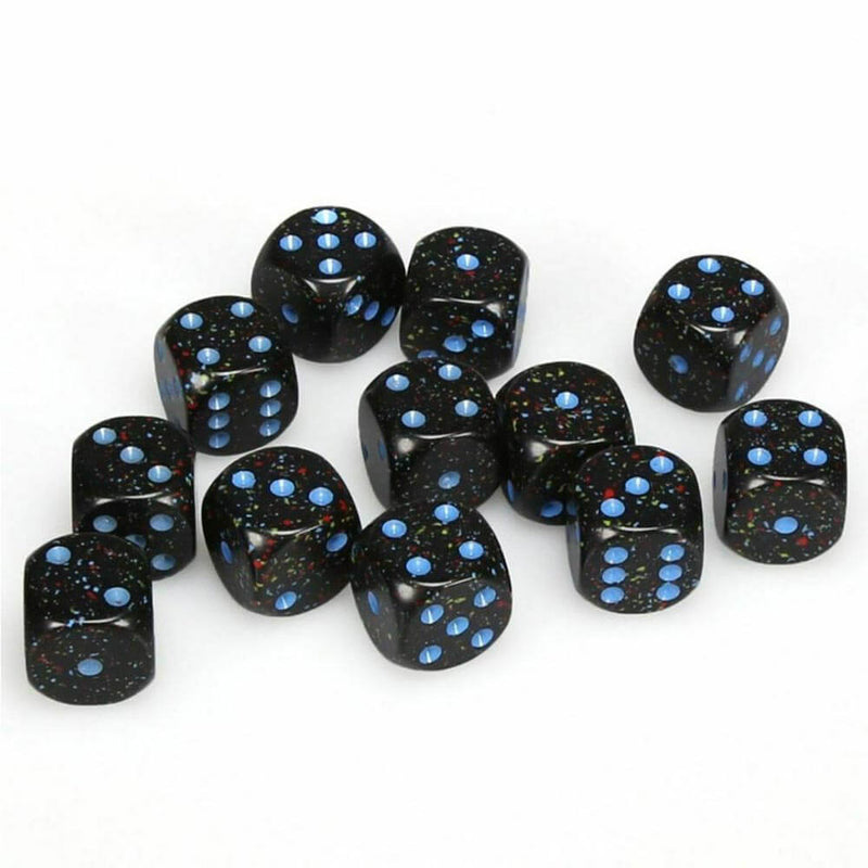  Dados D6 Moteados 16mm (12 Dados)