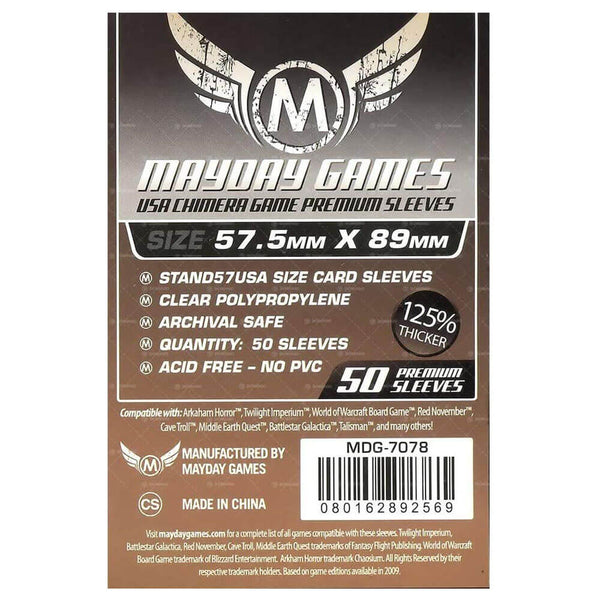 Mayday: 50 Premium USA Chimera Game Sleeves (Orange)