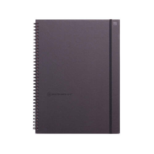 Whitelines Spiral Notebook A5 Black 160 page